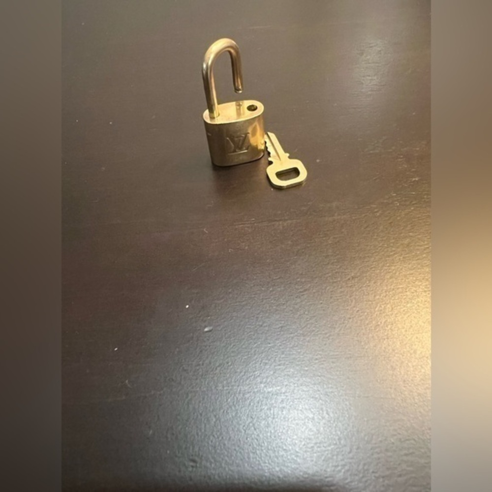 Authentic Louis Vuitton Padlock & Key Set-Brass Gold